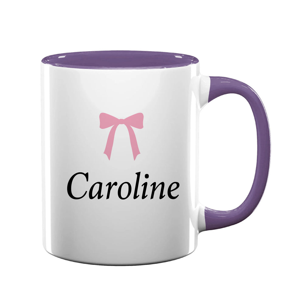 Personalised Bow Name Mug