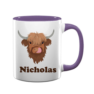 Personalised Highland Cow Mug