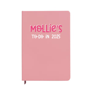 Personalised To-Do 2025 Pink Notebook