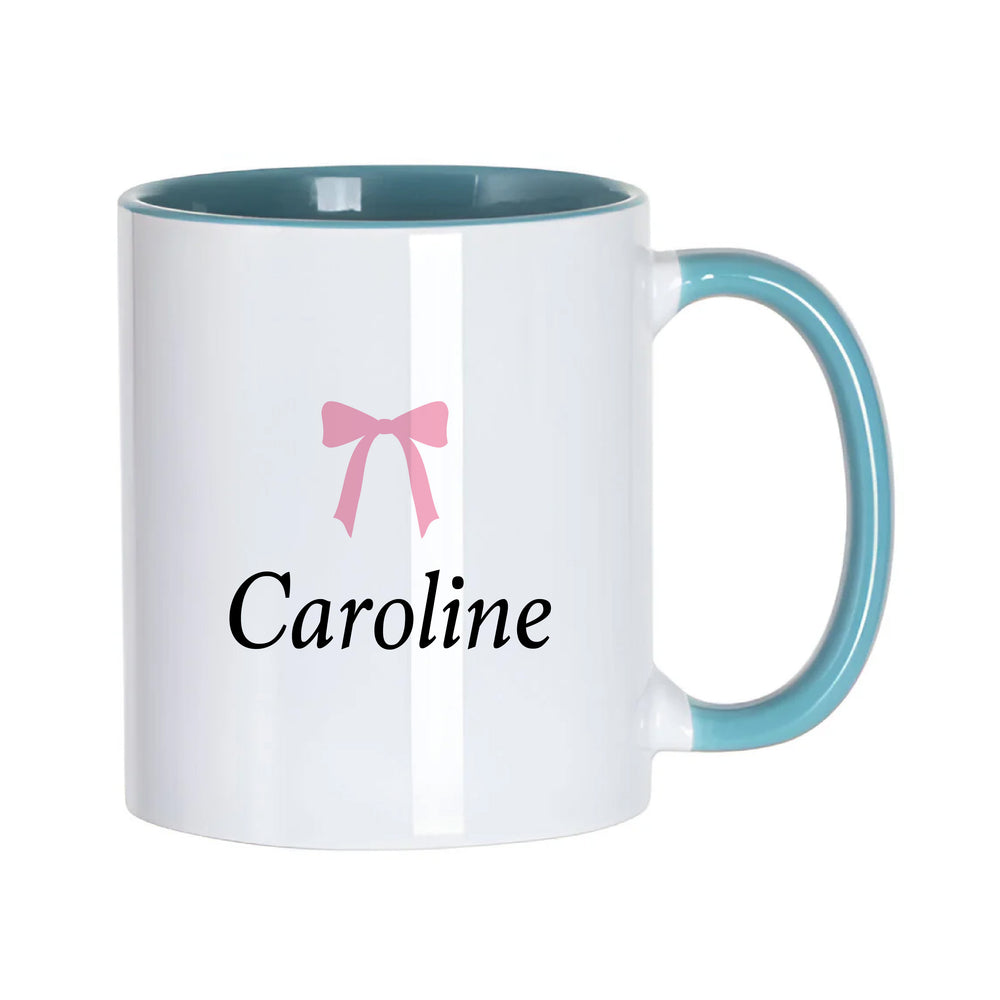 Personalised Bow Name Mug