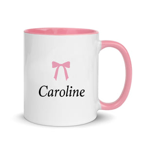 Personalised Bow Name Mug