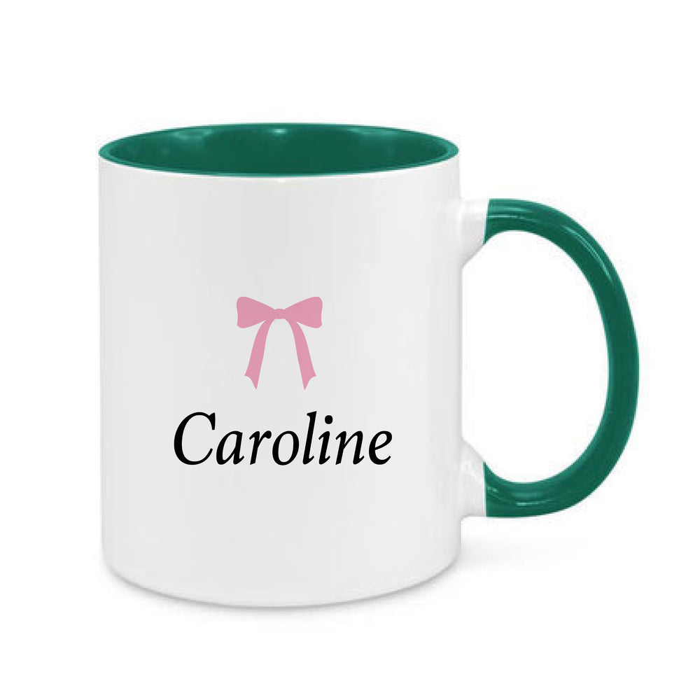 Personalised Bow Name Mug