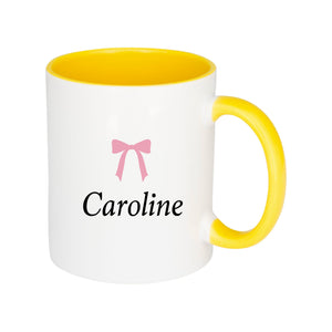 Personalised Bow Name Mug