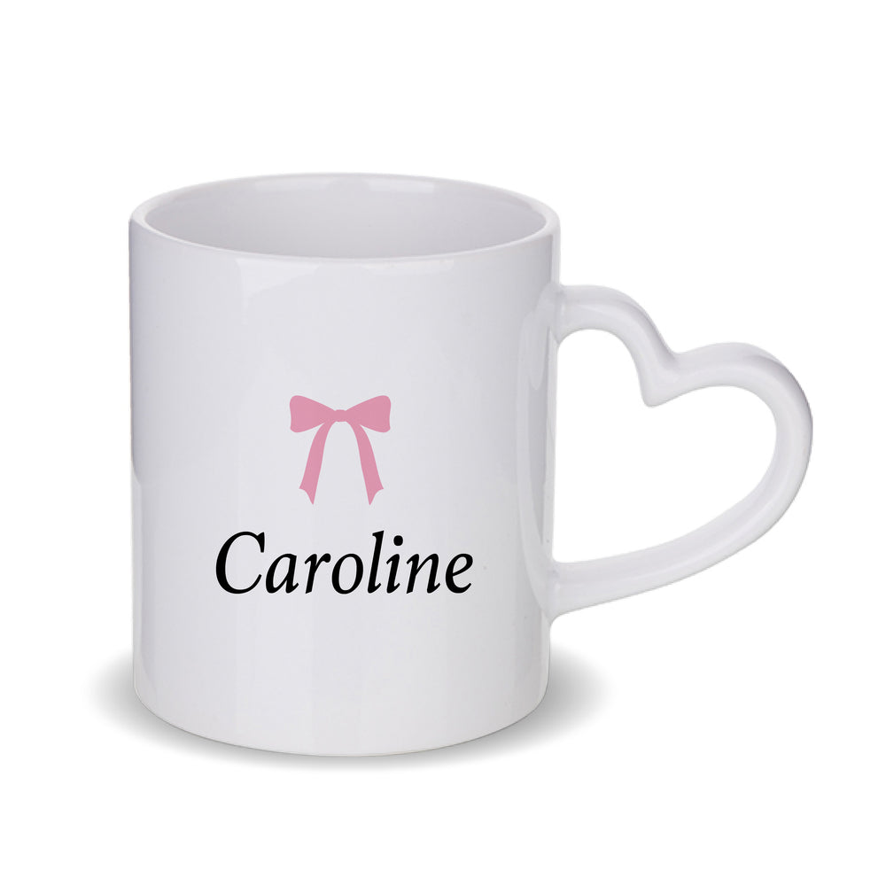 Personalised Bow Name Mug