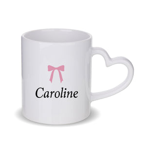 Personalised Bow Name Mug