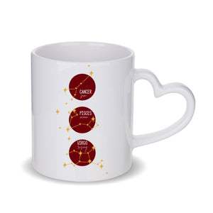 Personalised Burgundy Sun, Moon & Rising Mug