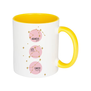 Personalised Pink Sun, Moon & Rising Mug