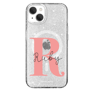 Personalised Initial Glitter MagSafe Case