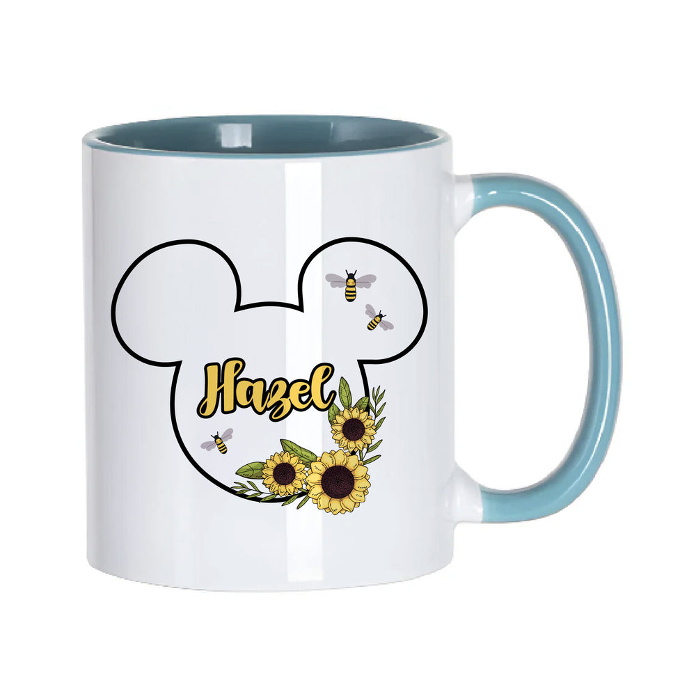 Personalised Sunflower Mickey Mug