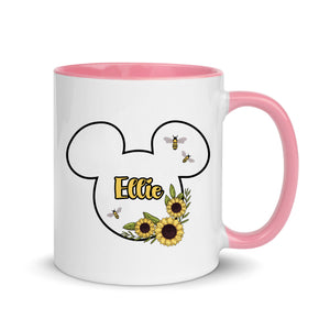 Personalised Sunflower Mickey Mug