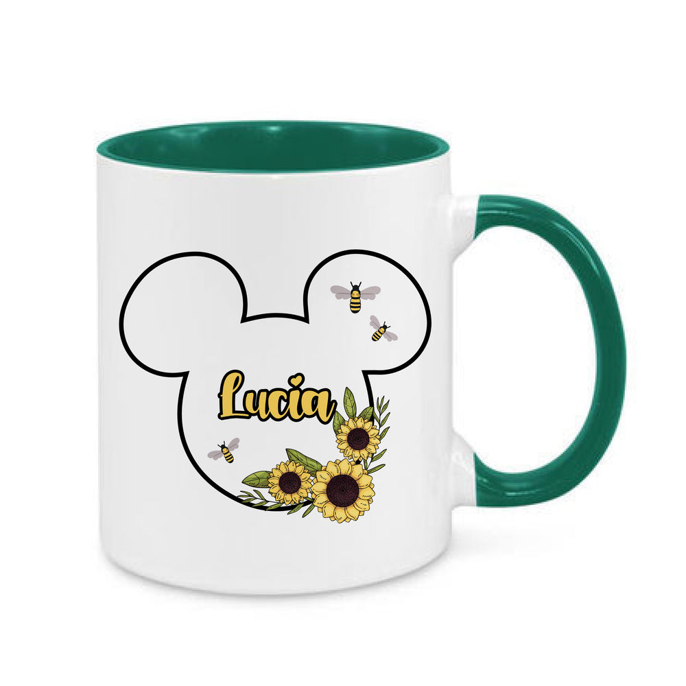 Personalised Sunflower Mickey Mug