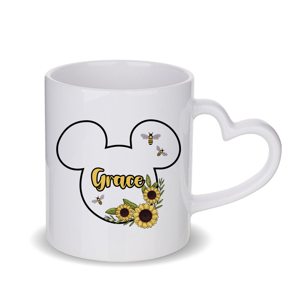 Personalised Sunflower Mickey Mug