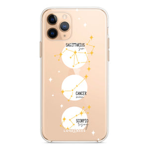 Personalised White Sun, Moon & Rising Phone Case