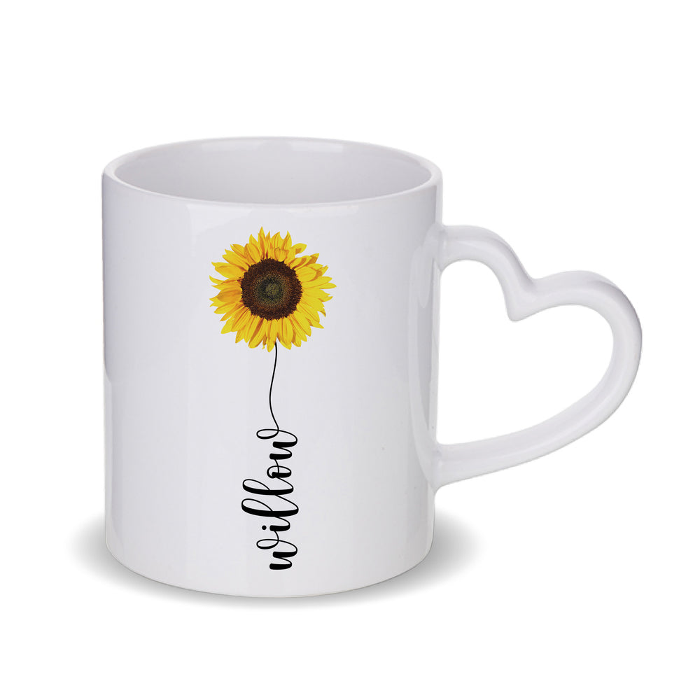 Personalised Sunflower Name Mug