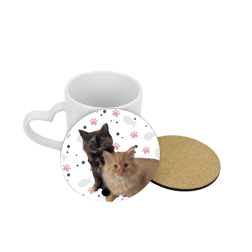 Personalised Pet Portrait Circle Coaster