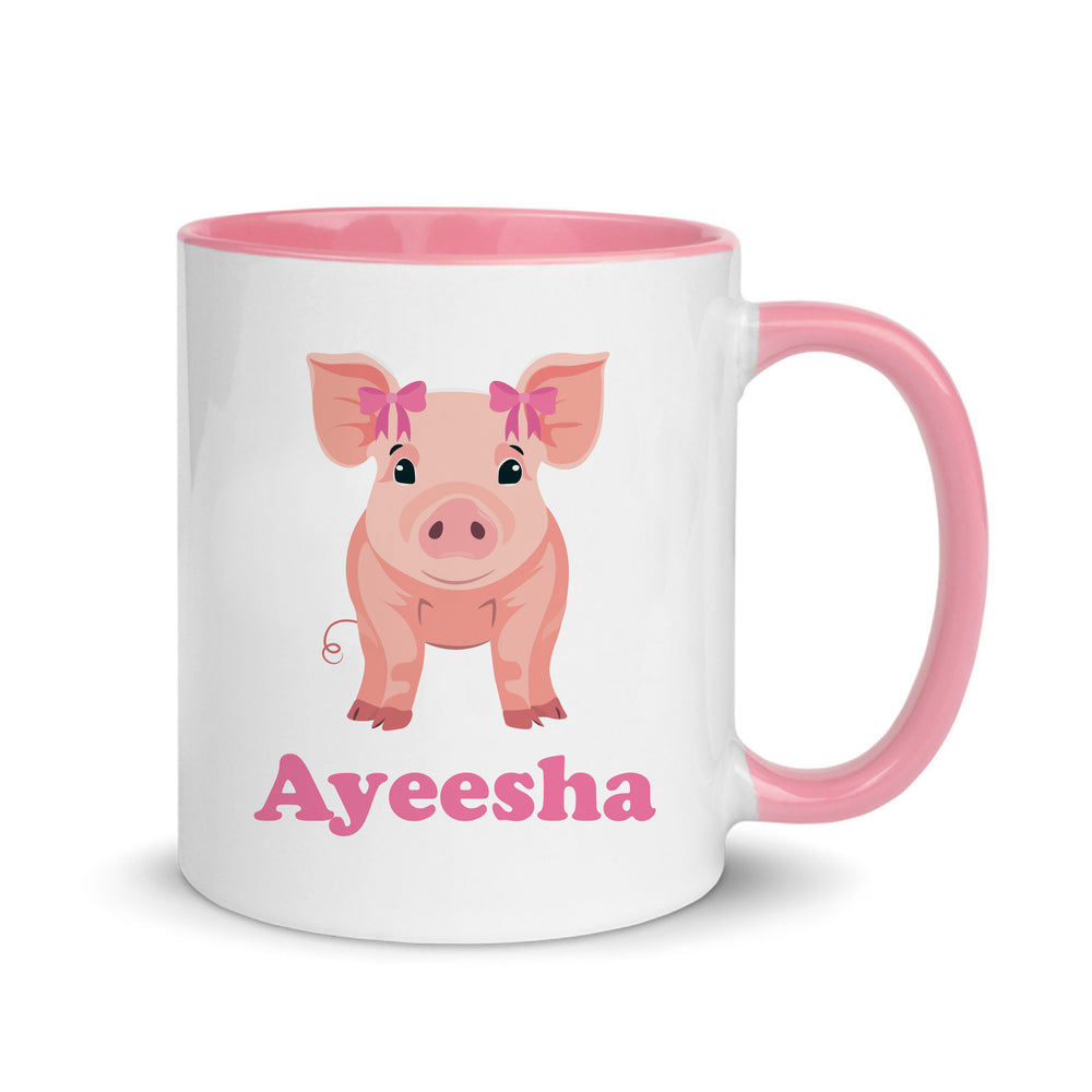 Personalised Coquette Pig Mug