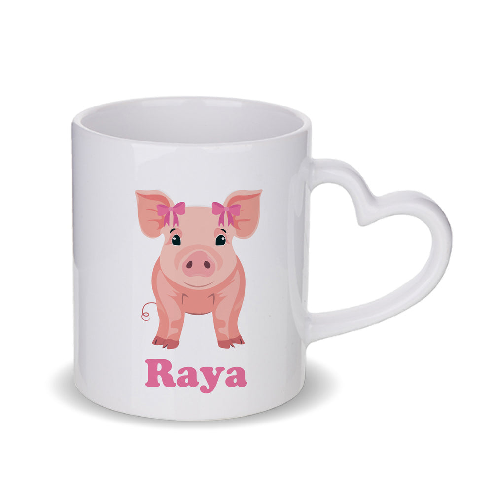 Personalised Coquette Pig Mug