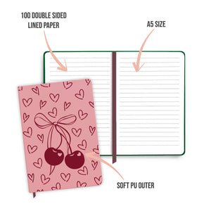 Personalised Cherry Coded Notebook