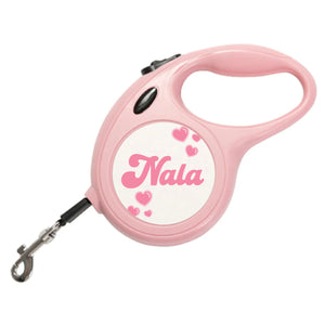 Personalised Name Retractable Dog Lead