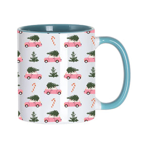 Pink Christmas Tree Hunt Mug