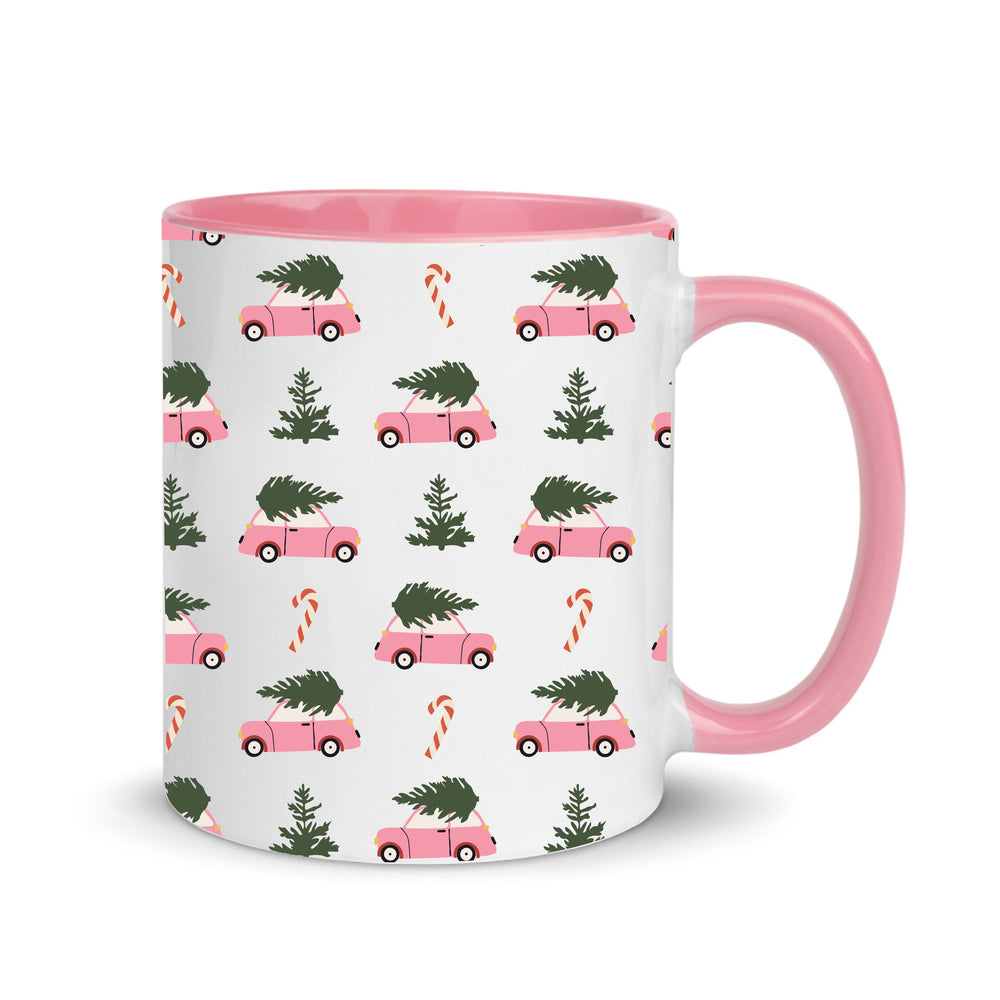 Pink Christmas Tree Hunt Mug