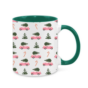 Pink Christmas Tree Hunt Mug