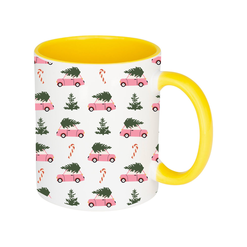 Pink Christmas Tree Hunt Mug