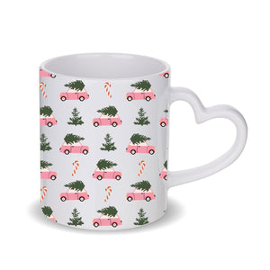 Pink Christmas Tree Hunt Mug