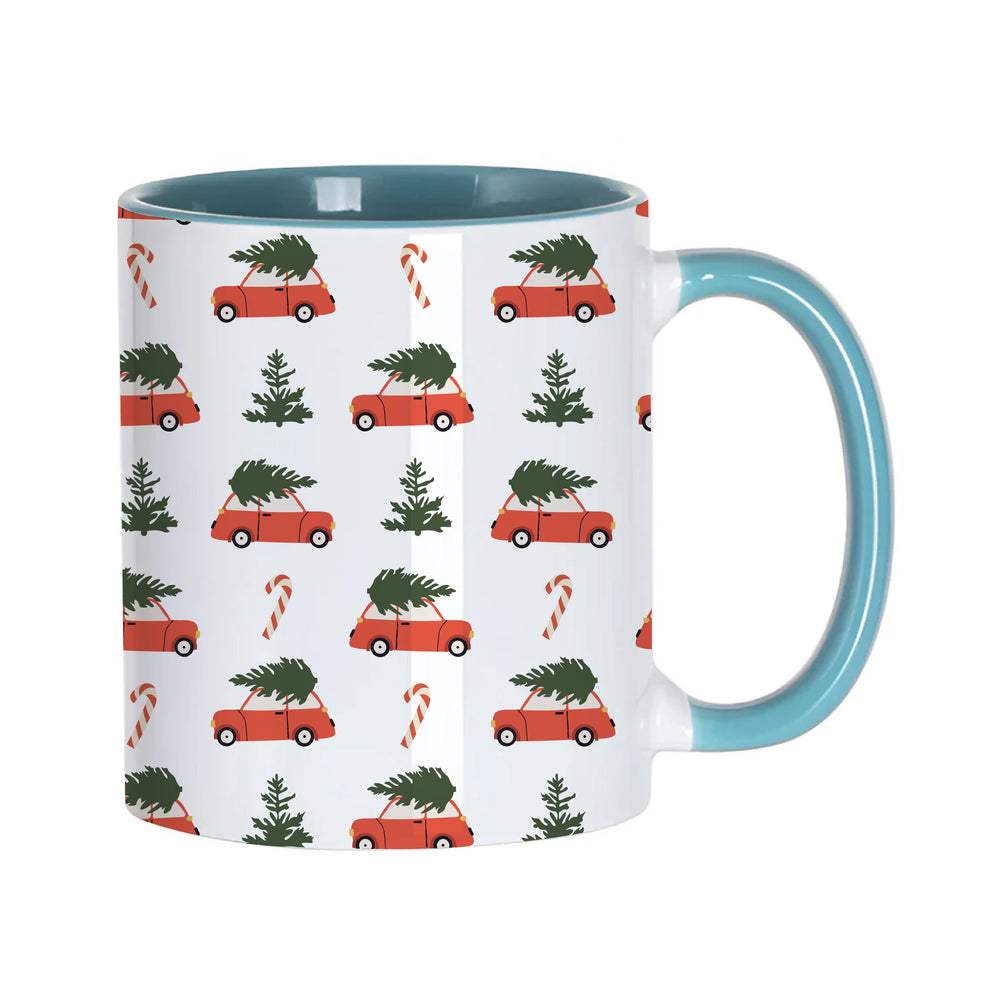 Red Christmas Tree Hunt Mug