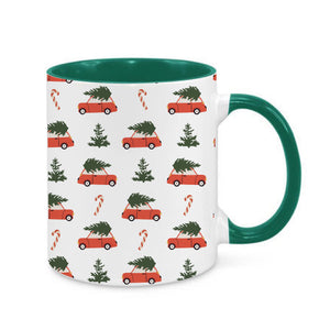 Red Christmas Tree Hunt Mug