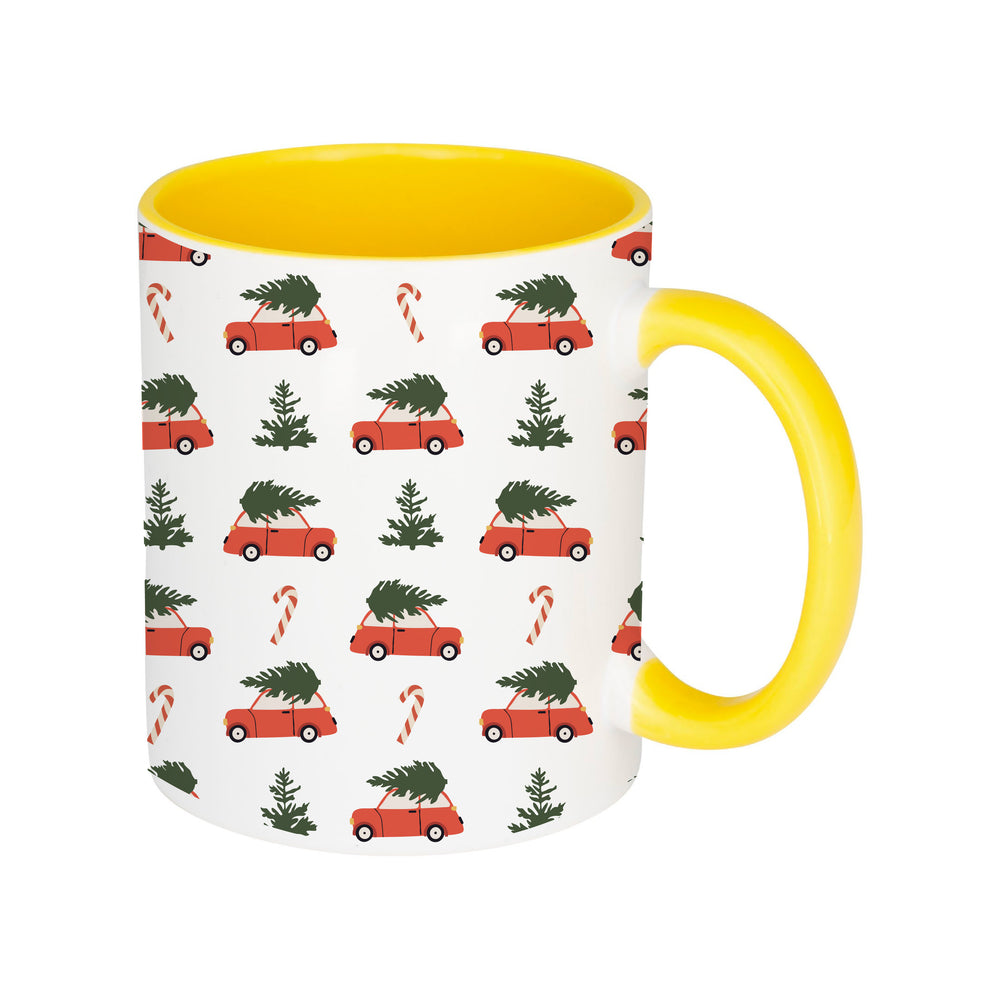 Red Christmas Tree Hunt Mug