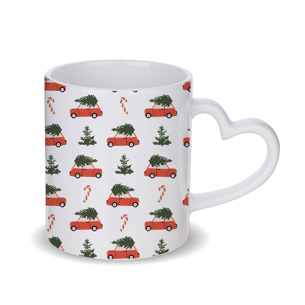 Red Christmas Tree Hunt Mug