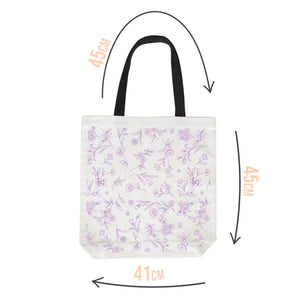 Purple Floral Pattern Shopper