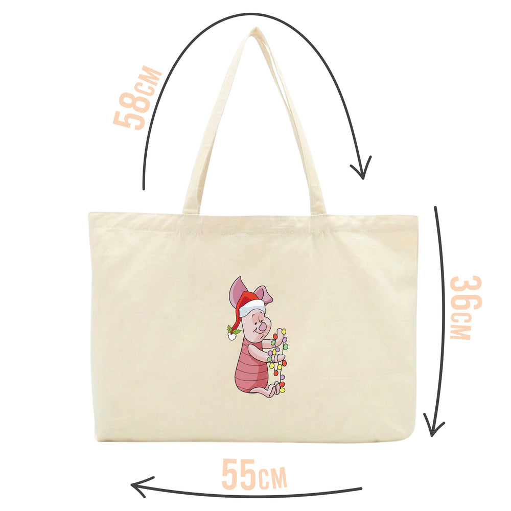 Christmas Piglet Tote