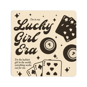 Lucky Girl Square Coaster