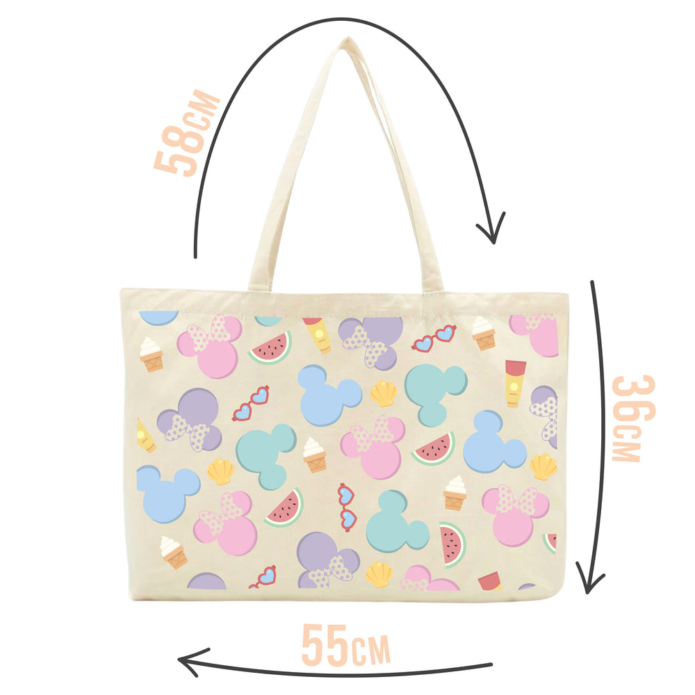 Summer Pastel Mickey & Minnie Tote