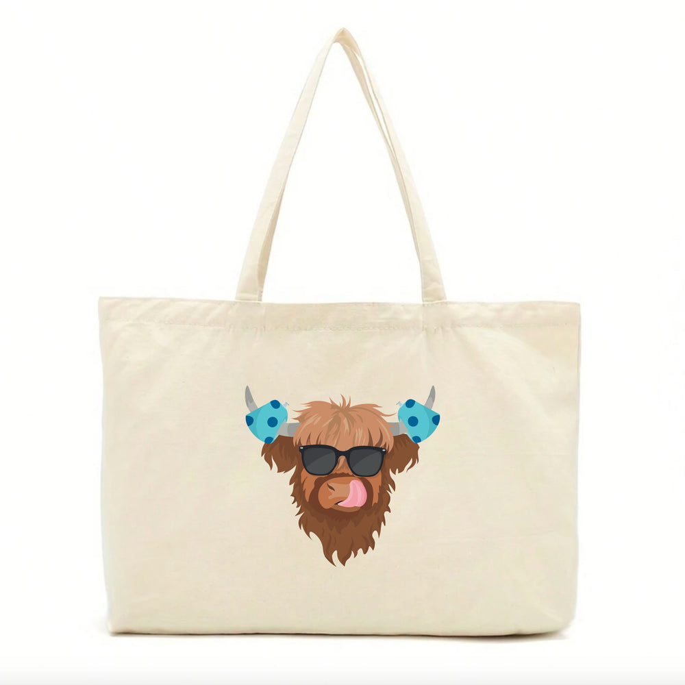 Swimmer Highland Cow Tote