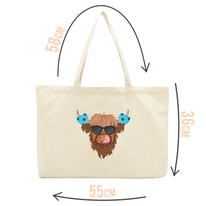 Swimmer Highland Cow Tote