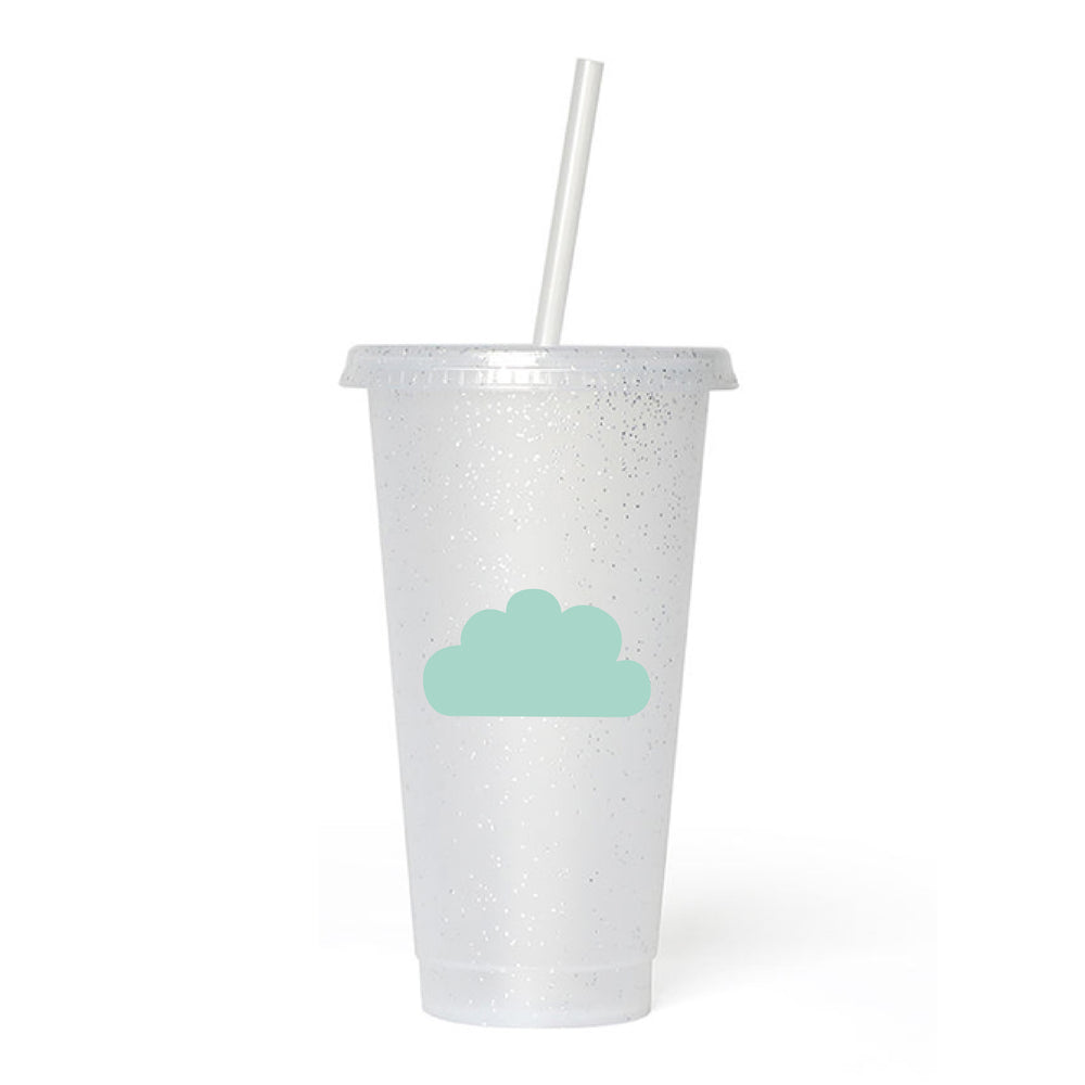 Clouds Frosted Glitter Tumbler Cup