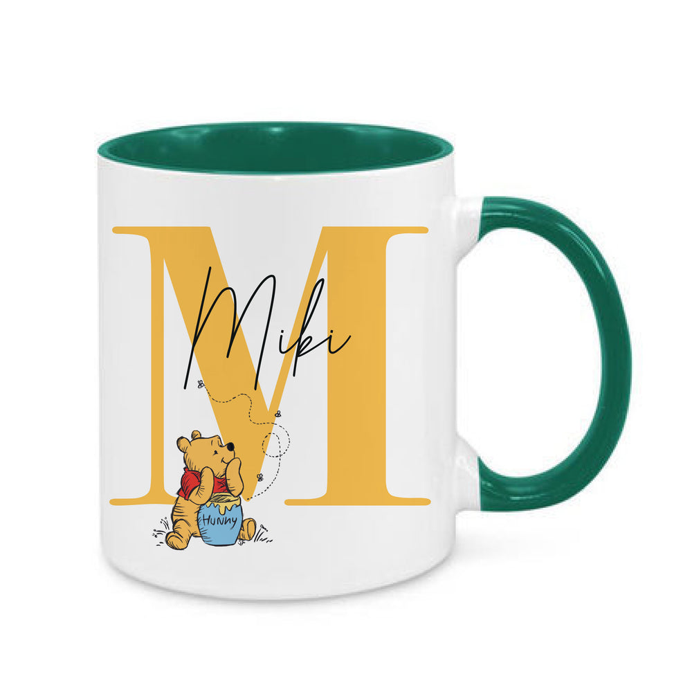 Personalised Winnie The Pooh Initial Mug