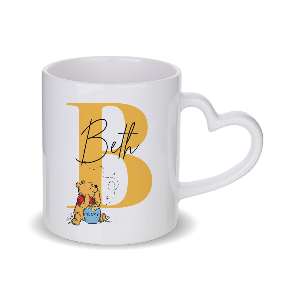 Personalised Winnie The Pooh Initial Mug