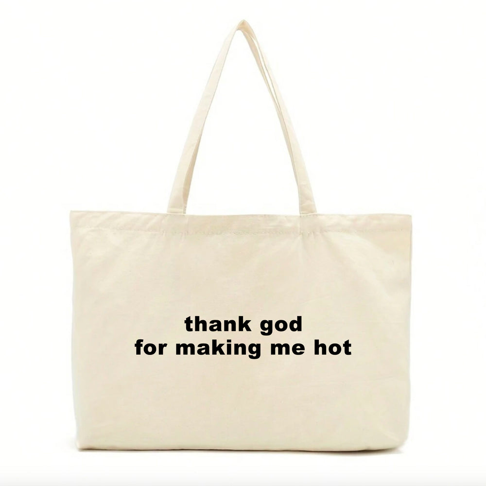 Thank God Slogan Tote