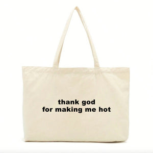 Thank God Slogan Tote