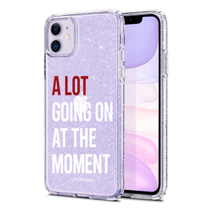 White A Lot Going On At The Moment Glitter Phone Case