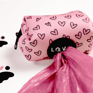 Scattered Hearts Poop Bag Holder