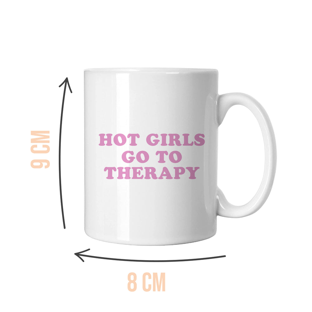 Hot Girls Slogan White Mug