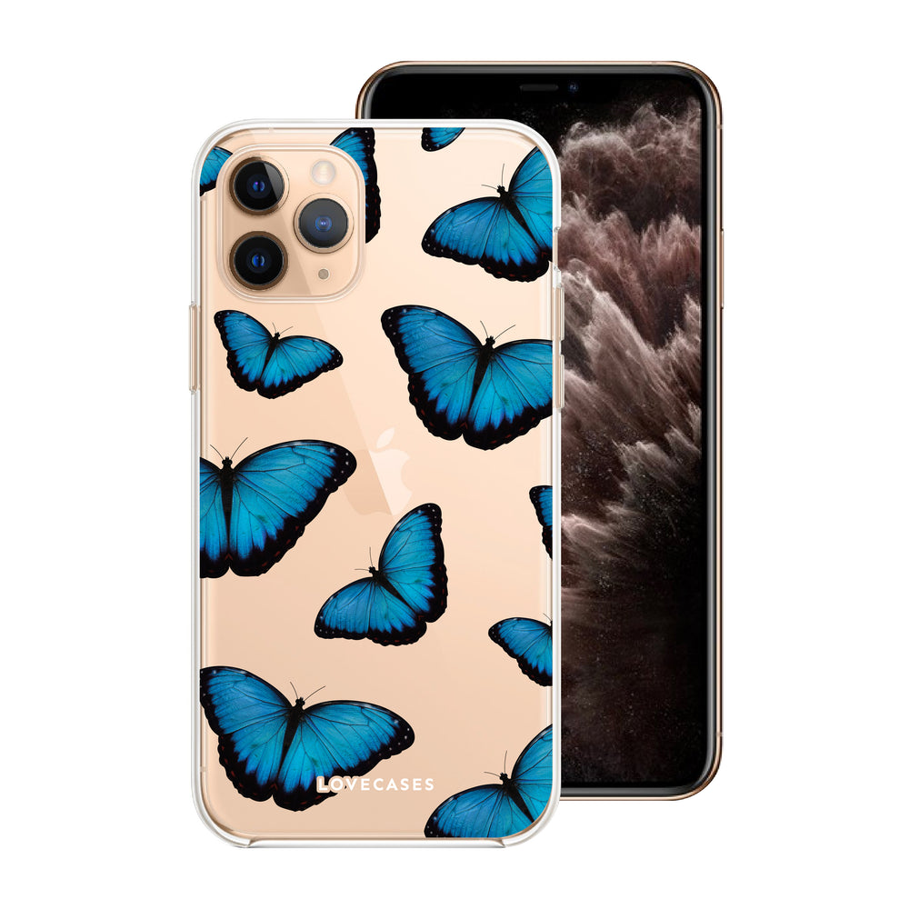 LoveCases Samsung Galaxy Z Flip 3 Thin Case - Blue Butterfly